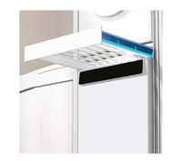 Genérico Estante for Ropa extraíble for Secadora y Lavadora, Estante for Pantalones Invisible retráctil Oculto, con rieles de Rebote con Marco de aleación de Aluminio(White)