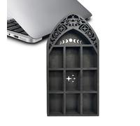 Genérico Estante Lunar: Vitrina De De Pared De Madera, Estante Organizador De Baratijas, Gabinete De Almacenamiento Gótico, Expositor De Esmalte De Uñas Y Piedras Preciosas, Soporte Organizador De