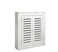 Genérico Estante Moderno para Cubrir radiador con 2 Puertas: Elegante gabinete Decorativo para Sala de Estar, fácil Montaje, diseño de Listones Verticales, se Adapta a radiadores de 60 x 70 x 15 cm (