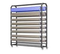 Genérico Estante móvil con Ruedas para Almacenamiento de Papel vinílico - Organizador Ajustable para Rollos de Tela, Papel Tapiz, manteles y carretes - 12 Varillas, 145 cm de Ancho, Uso Comercial