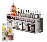 Genérico Estante para condimentos, Organizador de estantes para condimentos | Soporte para estante de sin perforaciones,Estantes de baño multifuncionales, almacenamiento de, soporte de