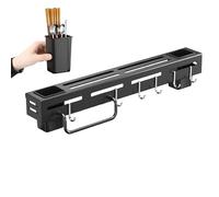 Genérico Estante para Cuchillos, Colgador de Pared para Cuchillos | Organizador de estantes para | Multifuncional, sin Perforaciones, con Ganchos, Estante para para Guardar Palillos, Tijera