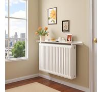Genérico Estantería Colgante de Pared, estantería metálica iluminada de Pared, estantes flotantes Multicapa de Pared, Estante para radiador sin taladrar, Cubierta Flotante Blanca para radiador, Estan