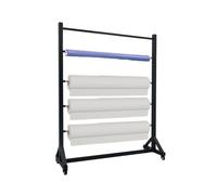 Genérico Estantería Comercial Rodante For Rollos De Tela, Carro Grande For Telas con Barra Ajustable For Colgar, Organizador For Rollos De Tela For Papel Tapiz.(90x50x160cm)