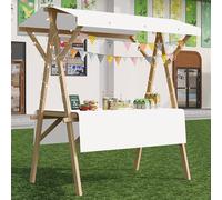 Genérico Estantería de Almacenamiento y exhibición Multicapa, Soporte Plegable para Puestos de Mercado con toldo, Carrito de Madera para vendedores de Comida, 1,8 Metros de Altura para Ventas calleje