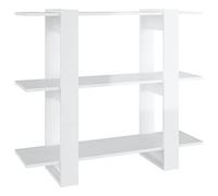 Genérico Estantería/Divisor de Espacios Blanco Brillante 100x30x87 cm,Estanterías,Librerías y estanterías-811553