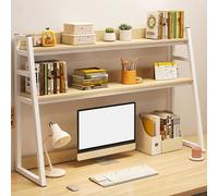 Genérico Estanteria Escritorio Superior for Dormitorio, Organizador Libros de 2 Nive Multiusos, Estante de Exhibición for Oficina en Casa, Dormitorio Unive rsitario