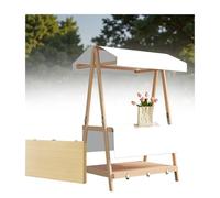 Genérico Estantería organizadora de Almacenamiento y exhibición de múltiples Niveles, Expositor Plegable para Puestos de Mercado y Dulces, Carrito de Madera para vendedores ambulantes de Comida, Idea