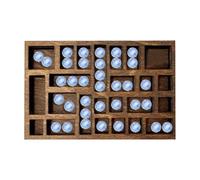 Generico Estantería para curiosidad - Estructura de Madera rústica 7 x 5 x 1 cm | Vitrina Miniatura de con 25 Compartimentos | Organizador Decorativo de Pared o Apoyo para Personajes