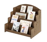 Genérico Estantería para Tarjetas de Trading,Estante de Mostrador de 4 Niveles - Expositor para Tarjetas de Felicitación - para Mesa de, Negocio, Escritorio, señal, Cuadro, Cupcake,