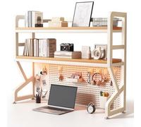 Genérico Estantería Sobremesa De Escritorio, 70cm 90cm 110cm Estante Librería De Sobremesa para Computadora, Estante Escritorio De Almacenamiento Independiente(White,90cm/35.4in)