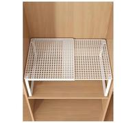 Genérico Estantes divisores extensibles, organizador ajustable para armario o calzado, estantería tipo casillero para vestuario, cocina, despacho y baño(Milk-M,35x31 cm)