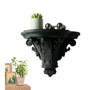 Genérico Estantes flotantes - Organizador de Esquina Vintage gótico - Estantes Negros para Esquina Montados en Pared,para Salón Cocina Baño Apartamento Casa Rural Hotel Maceta Libro