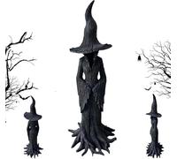 Genérico Estatua de Bruja de Barril de Galletas, Figurita de Resina Pintada a Mano, Decoración Encantadora de Halloween, Adorno de Escritorio Espeluznante, Tema de Brujería Misteriosa (30cm)