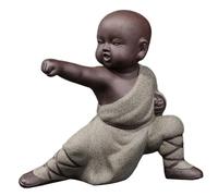 Genérico Estatua de Buda, Mascota de té de Monje pequeño de Arcilla púrpura, decoración de Buda de 4.9x5 Pulgadas para la Bandeja de té de la Olla de Flores Accesorios de jardín, estatuas