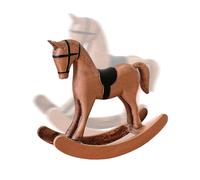 Generico Estatua de caballo balancín - Amuleto de la suerte de madera | Estatua de caballo balancín de mesa | Para librería, mesa de comedor, dormitorio, mesita de noche, familia, amigos y
