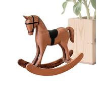 Generico Estatua de caballo de madera, amuleto de la suerte de madera | Estatua de caballo balancín de mesa - Para librería, mesa de comedor, dormitorio, mesita de noche, familia, amigos y