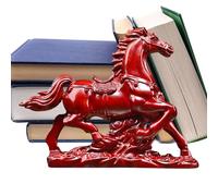 Genérico Estatua de Caballo de Madera - del Zodiaco del Año Nuevo Lunar 2026, Escultura de Escritorio de Animales Hecha a Mano, Figura Decorativa de Buena Suerte | Colgante para estantería, re