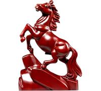 Genérico Estatua De Caballo, Estatua De Caballo Rojo del AñO Nuevo Chino 2026 para DecoracióN Feng Shui, Escultura De Animal del ZodíAco Que Atrae Riqueza Y Buena Suerte para La Oficina En Casa（Rojo）