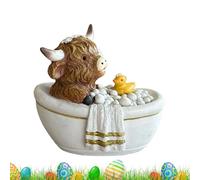 Genérico Estatua De,Decoración de Ganado de Granja con Tema de Baño | Juego de Figuras de s de Juguete - para Día de San Valentín Mesa, Habitación Infantil, Estantería, Sala de Estar, Dormitorio