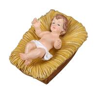 Genérico Estatua de Jesús de Resina, Estatuilla de Jesús | Figura Natividad Niño con Pesebre | Decoración navideña Religiosa para Sala de Estar, Dormitorio, estantería, Escritorio