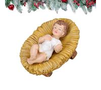 Genérico Estatua De Jesús, Estatuilla De Resina De Jesús, El Estado Pesebre, |niño En Un Pesebre, Decoración Navideña Religiosa, De Escritorio para Dormitorio, Sala De Estar