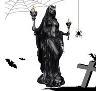 Genérico Estatua de la Diõsa Griega Hécate - Escultura de Resina de la Bruja de la Noche | Hécate del Inframundo, Portadora de Luz | Pieza de Arte Gótico de 16 cm y Decoración de Bruja de Halloween