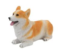 Genérico Estatua de Perro pequeño, Linda Escultura de Corgi para jardín, paisajismo Creativo de Resina, Adorno Decorativo para Interiores y Exteriores.