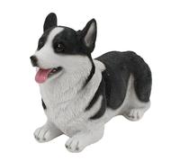 Genérico Estatua de Perro pequeño, Linda Escultura de Corgi para jardín, paisajismo Creativo de Resina, Adorno Decorativo para Interiores y Exteriores.