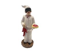 Generico Estatua de Pulcinella Máscara Napolitana con Pizza, Comedia del Arte Italiano, Cerámica Pintada a Mano Artesanal, Decoración Teatro y Cocina, Recuerdo