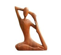 Generico Estatua de yoga - Estatua de yoga - Estatua de madera | Estatua de jardín de meditación, decoración para estatua de mujer tallada a mano para adornos de mesa, decoración