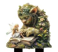 Genérico Estatua Decorativa de Bosque de Acrílica para Jardín, Figura de Enano de Cuento de Hadas, Estacas Decorativas para Jardines, Figuras de Jardín, Enchufes de Árbol, Enchufes de Flores