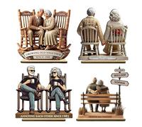 Generico Estatua Pareja Envejecida - Modelo Madera Decoración Mesa | Ornamento Romántico Símbolo Amor Eterno | Novia Esposa Marido Madre Regalo Romántico Hogar