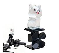 Generico Estatua Perro - Decoraciones iluminadas para moto, figuras animales de energía eólica | para mujer manillar exterior ciclismo motocicleta
