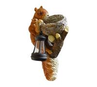 Generico Estatua Solar Light Squirrel Statue, Adorable Animal Garden Ornament with LEDs Illumination, Weatherproof Lawn Decor, Balcony, Driveway, Yard, Charming Solar Figurine for Outdoor Spaces
