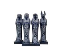 Genérico Estatuas de Resina Egipcias - Colección de 4 Dioses (Anubis, Horus, ISIS, Osiris) para Decoración del Hogar, Oficina o Regalo - Figura Mitológica con Diseño Detallado y Estilo Faraónico.