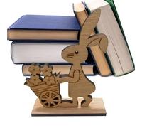 Genérico Estatuilla de Conejo | Estatua de Pascua con Floral - de Mesa para Animales Hechos a Mano - para Dormitorio Oficina Tiendas Entrada Pasillo Estante Gabinetes Alféizar Porche Jardín