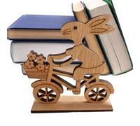 Genérico Estatuilla de Conejo,Figura Conejo Madera | de Mesa para Animales Hechos a Mano - para Estante Escritorio Oficina Sala de Estar Dormitorio Alféizar