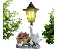 Generico estatuilla de resina resistente a los rayos UV, lámpara nocturna divertida maceta de exterior, para jardín, terraza, porche, césped, avenida, bonsái, cumpleaños,