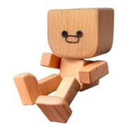 Generico Estatuilla Hombre De Madera Oscilante | Hombre De Madera Oscilante Decoración Del Coche,Decoración Interior Divertida Para Casa Oficina Sala De Estar