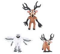 Generico Este juego de 3 peluches de 99 Nights in the Forest representa al ciervo malvado del videojuego Navidad y Halloween para los niños fanáticos de los videojuegos.