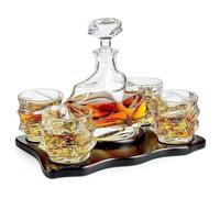 Generico Este juego de 5 vasos Tsuki está elaborado con cristal grueso estilo japonés, los clásicos Old Fashioned Rocks. Es el regalo ideal for amantes del bourbon y whisky