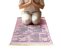 Genérico Esterilla De Oración Plegable,50 x 90 cm Alfombra Educativa Bilingüe Antideslizante - Esterilla De Oración para Niños - para Niños Adultos Principiantes Hogar Viajes Escuela Vacaciones