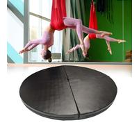 Genérico Esterilla Gruesa para Yoga y Pole Dance, con protección Antideslizante de 2,5 cm para Aros y Barras de Striptease, Plegable, 140 cm x 3 cm (55" x 1,2"), Negra, Compatible con Barras de 120 a