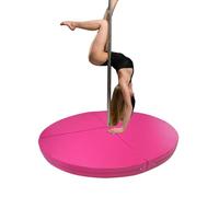 Genérico Esterilla para Pole Dance, Equipo de Seguridad para Pole Dance: protección Reforzada contra inversiones para Gimnasia y Yoga, Forma Redonda, 200 cm x 5 cm (78,7" x 2"), Rosa