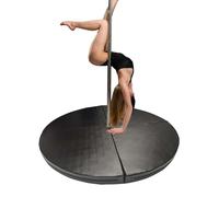 Genérico Esterilla para Pole Dance, Esterilla de Seguridad Reforzada para Pole Dance - 200 cm x 5 cm (78,7" x 2"), diseño Redondo para inversiones, Esterilla Protectora Negra, Ideal para Bailarines y
