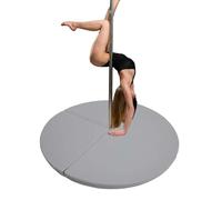 Genérico Esterilla para Pole Dance, Esterilla de Seguridad Reforzada para Pole Dance - 200 cm x 5 cm (78,7" x 2") Protección contra inversiones para Yoga y Gimnasia, diseño Circular, Gris