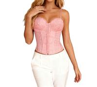 Genérico Estilo Real Bustier Mujeres con Seda, Cinturón Moldeador Elegante, Steampunk Shapewear Gótico Moldeo Corporal Corsé con Mangas Sin Huesos Ocasiones