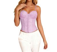 Genérico Estilo Real Bustier Mujeres con Seda, Cinturón Moldeador Elegante, Steampunk Shapewear Gótico Moldeo Corporal Corsé con Mangas Sin Huesos Ocasiones