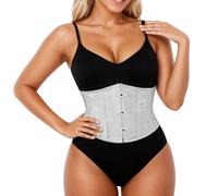 Genérico Estilo Real Shapewear para Mujeres con Detalles de Encaje, Moldeador Corporal Vintage, Moda Corsé Renacimiento Control de Abdomen con Mangas Sin